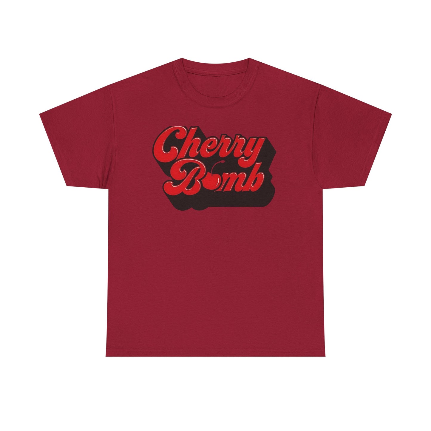 Retro Cherry Bomb Unisex Heavy Cotton Tee - Casual Streetwear Style