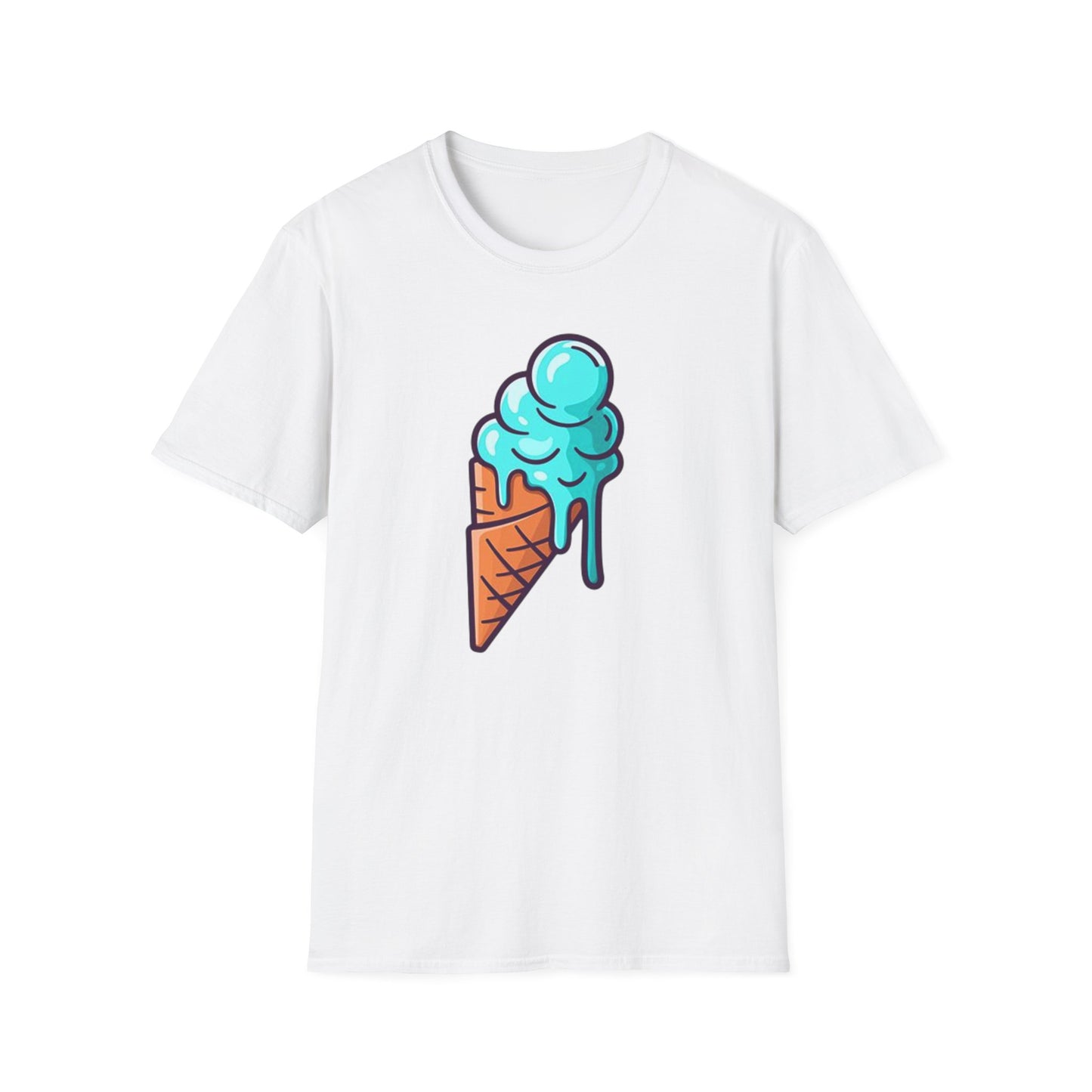 Cool Ice Cream Cone Unisex Softstyle T-Shirt