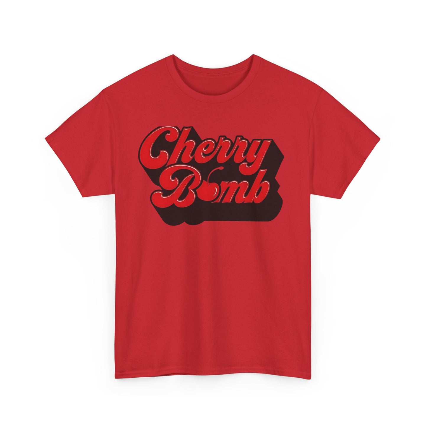 Retro Cherry Bomb Unisex Heavy Cotton Tee - Casual Streetwear Style