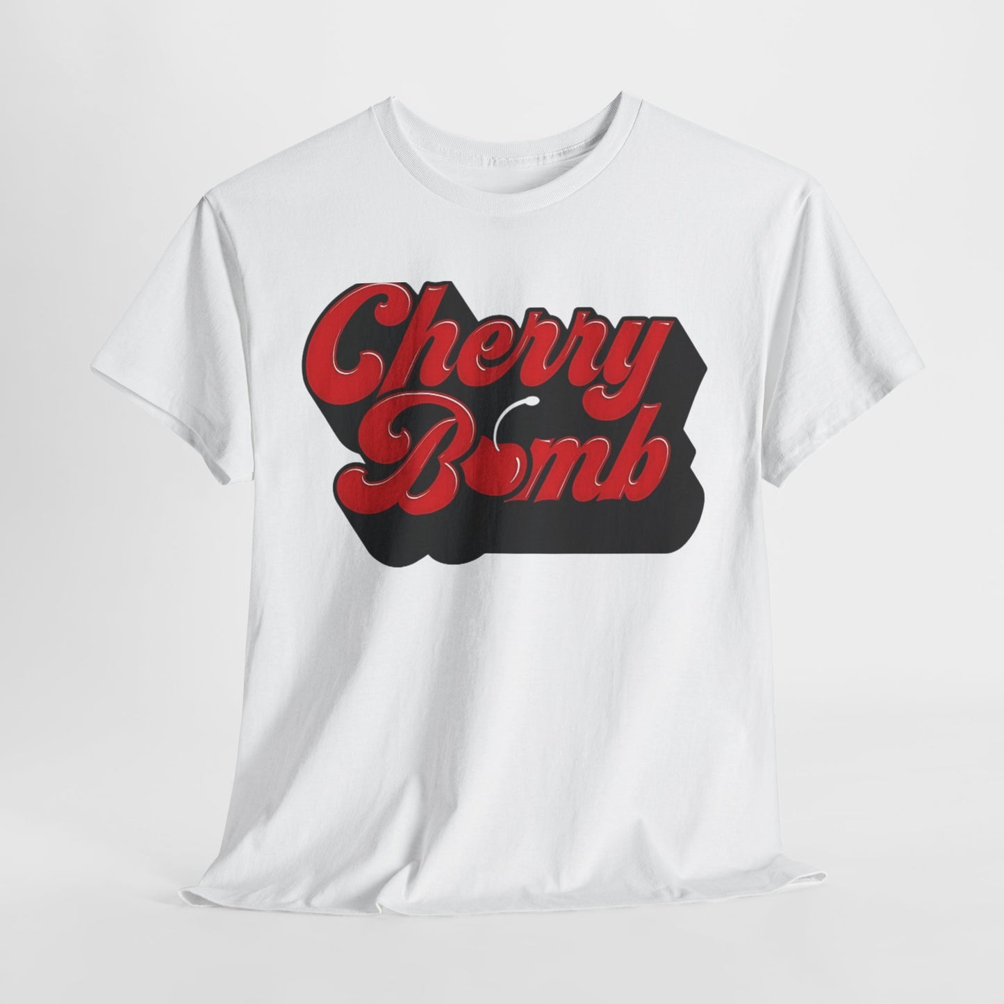 Retro Cherry Bomb Unisex Heavy Cotton Tee - Casual Streetwear Style