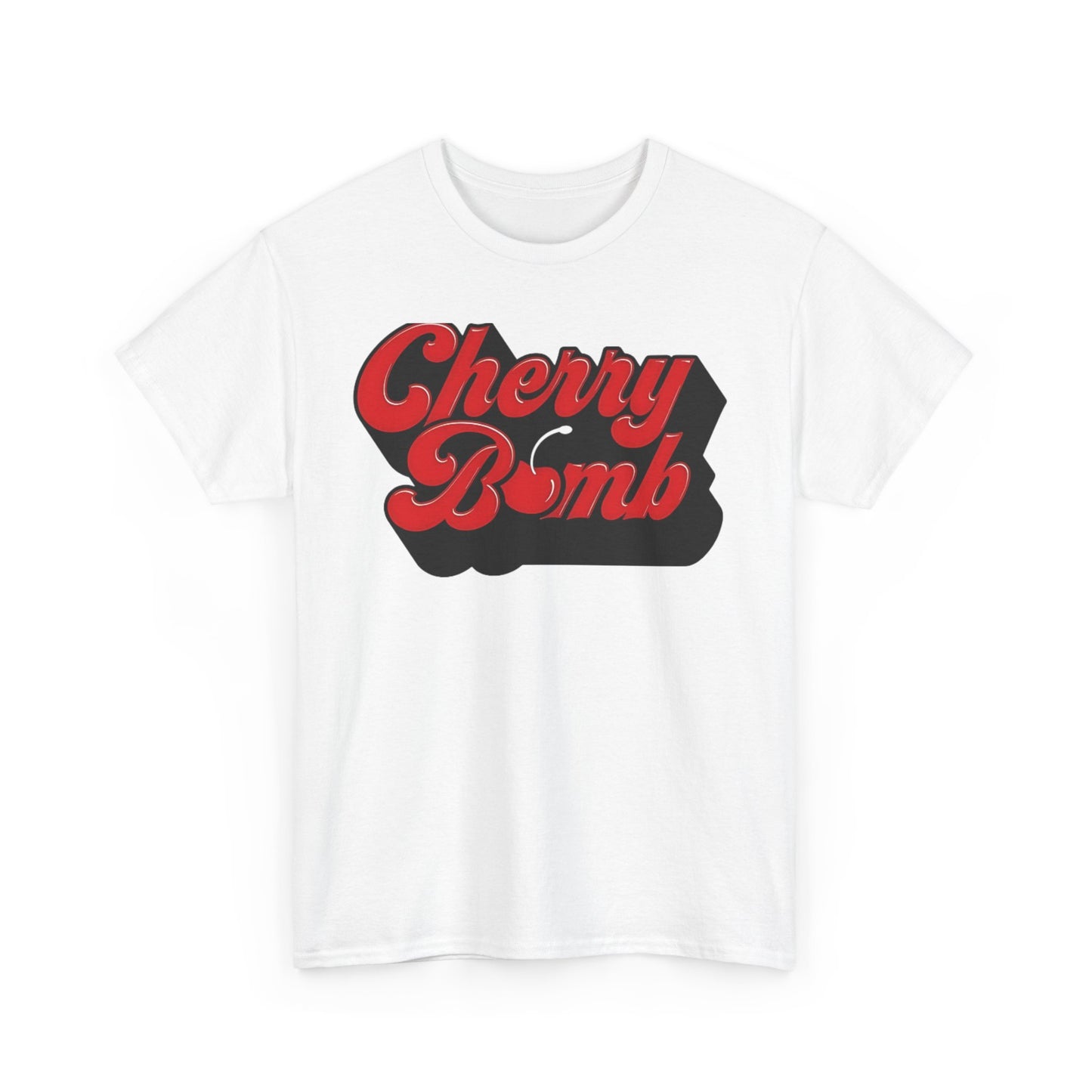 Retro Cherry Bomb Unisex Heavy Cotton Tee - Casual Streetwear Style