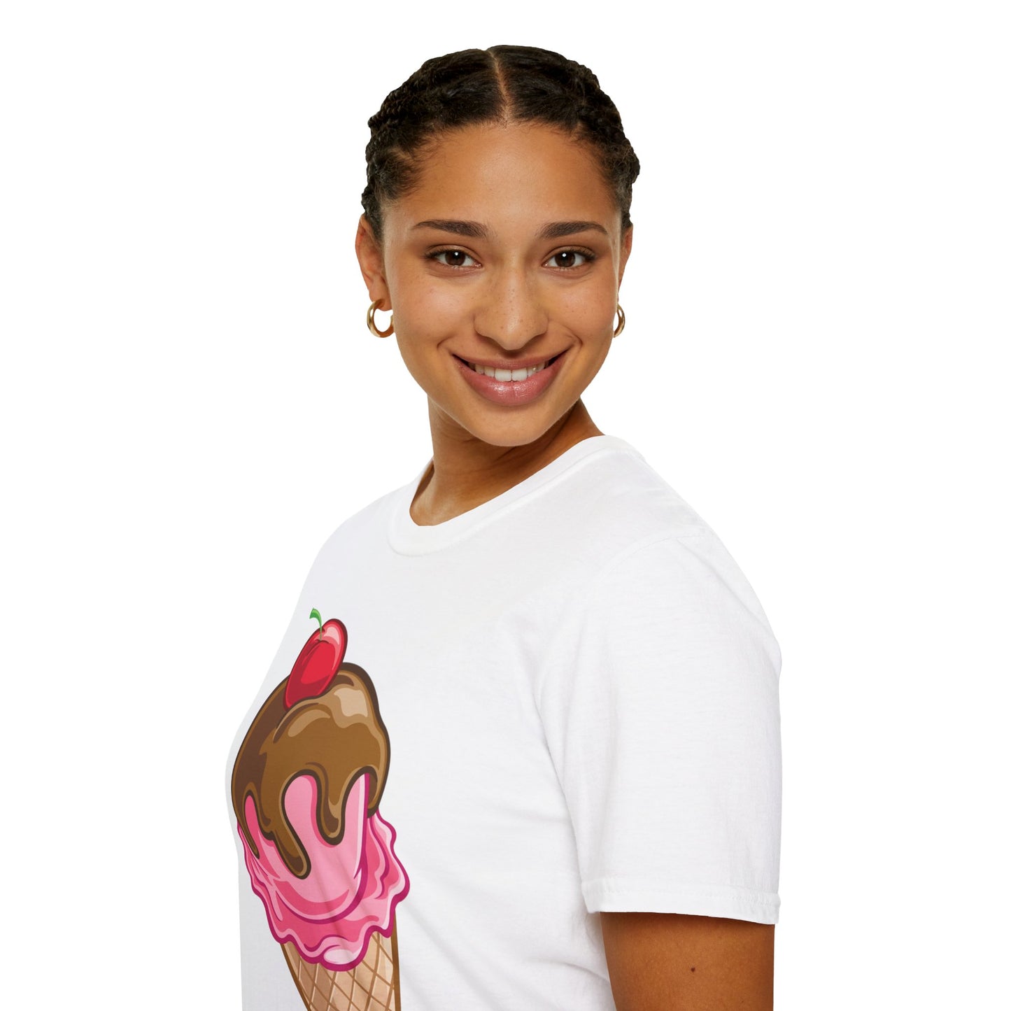 Vintage Ice Cream Cone Unisex Softstyle T-Shirt