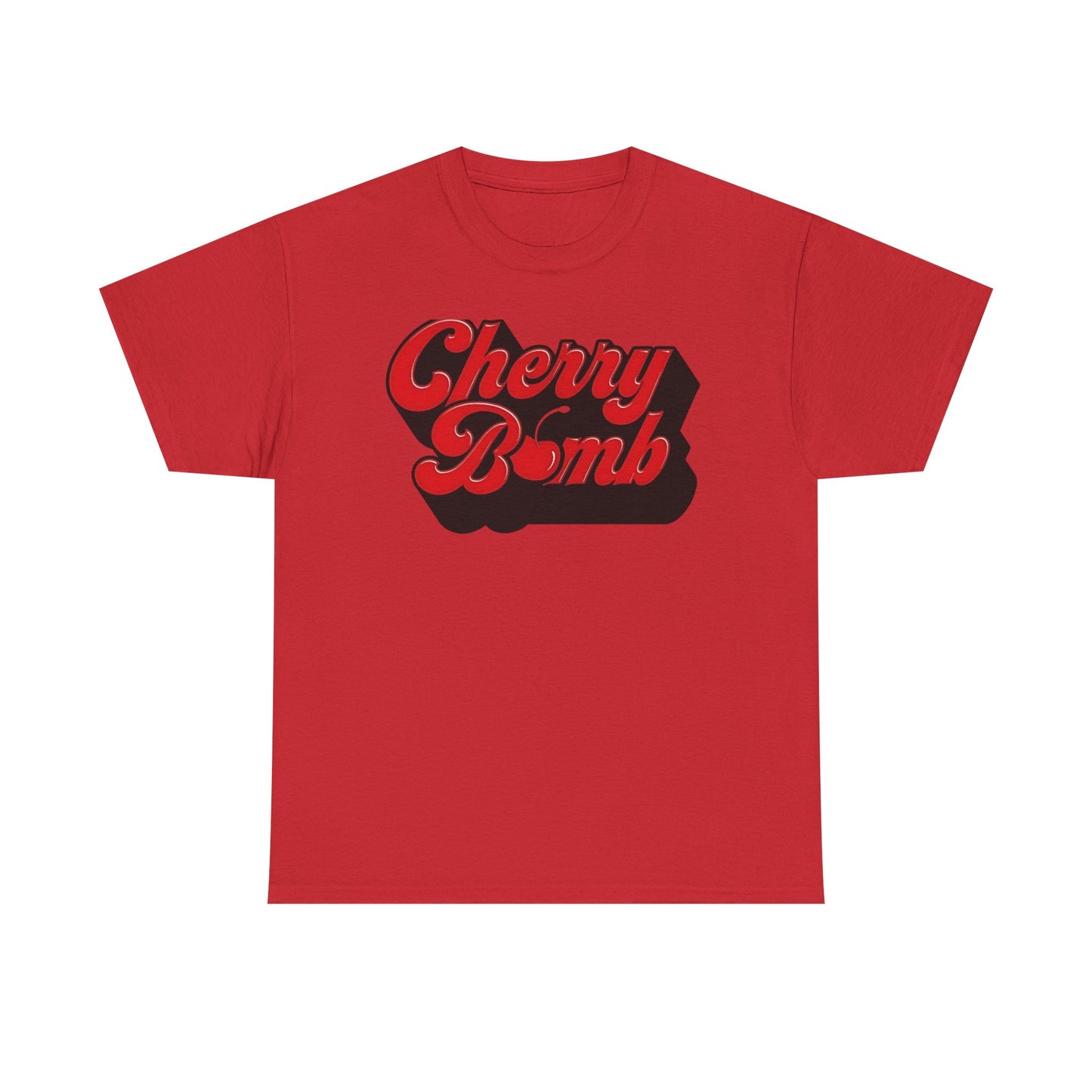 Retro Cherry Bomb Unisex Heavy Cotton Tee - Casual Streetwear Style