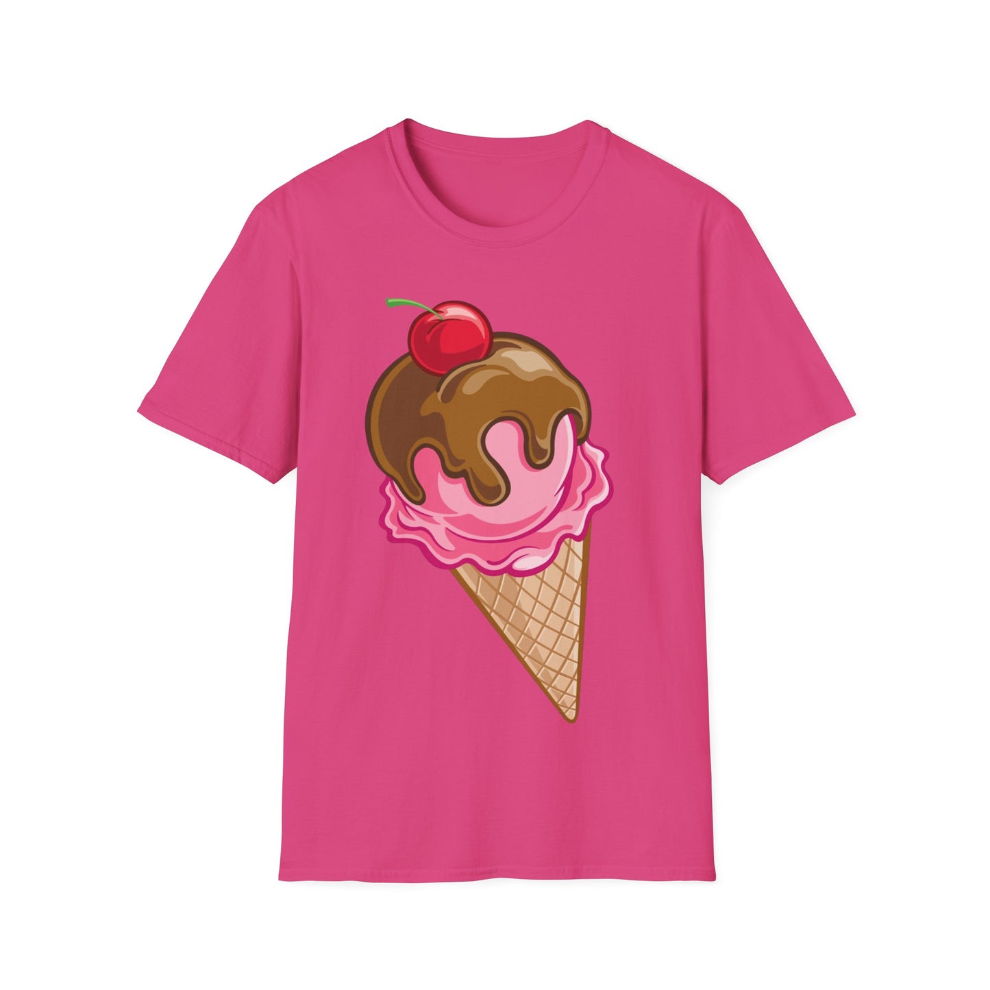 Vintage Ice Cream Cone Unisex Softstyle T-Shirt