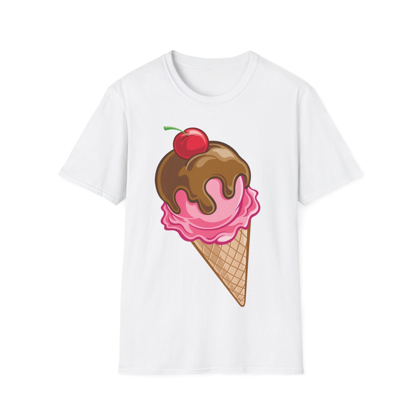 Vintage Ice Cream Cone Unisex Softstyle T-Shirt