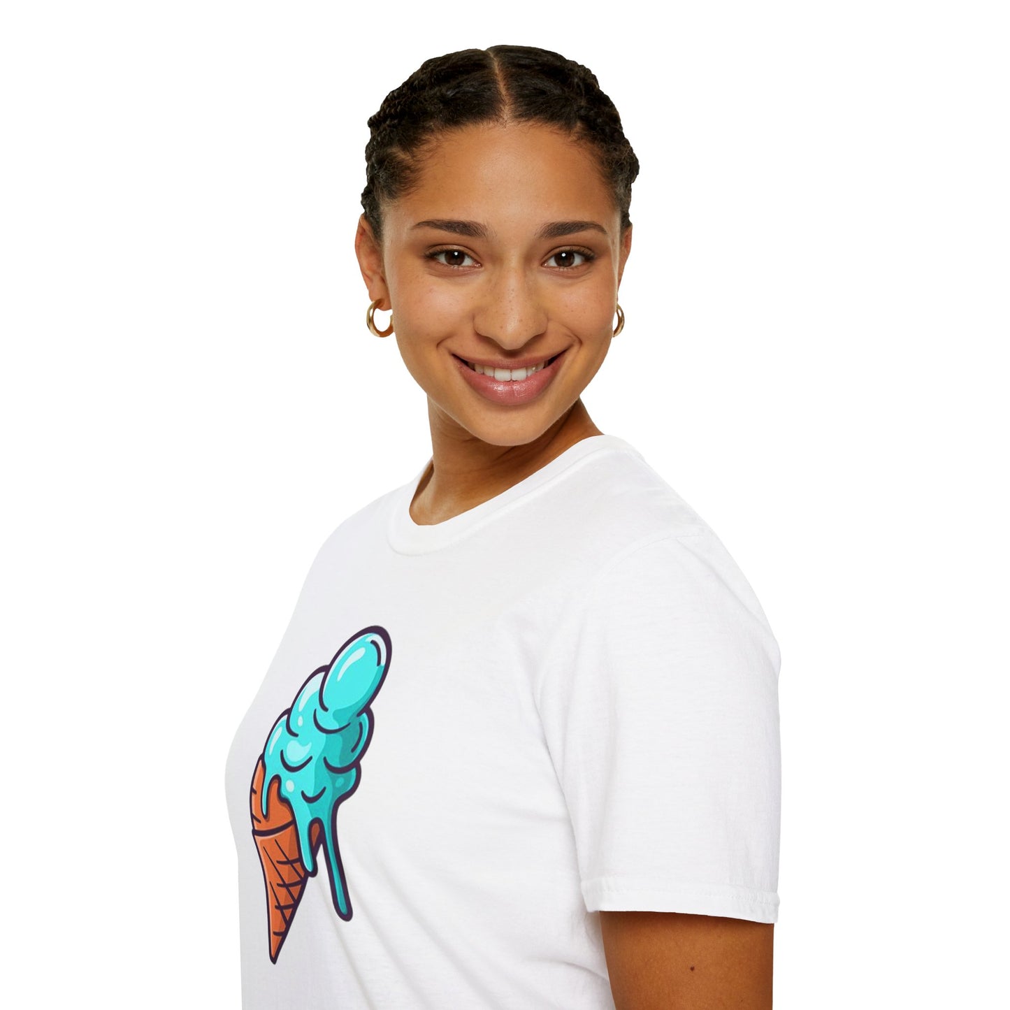 Cool Ice Cream Cone Unisex Softstyle T-Shirt