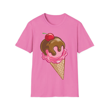 Vintage Ice Cream Cone Unisex Softstyle T-Shirt