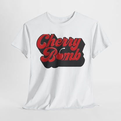 Retro Cherry Bomb Unisex Heavy Cotton Tee - Casual Streetwear Style